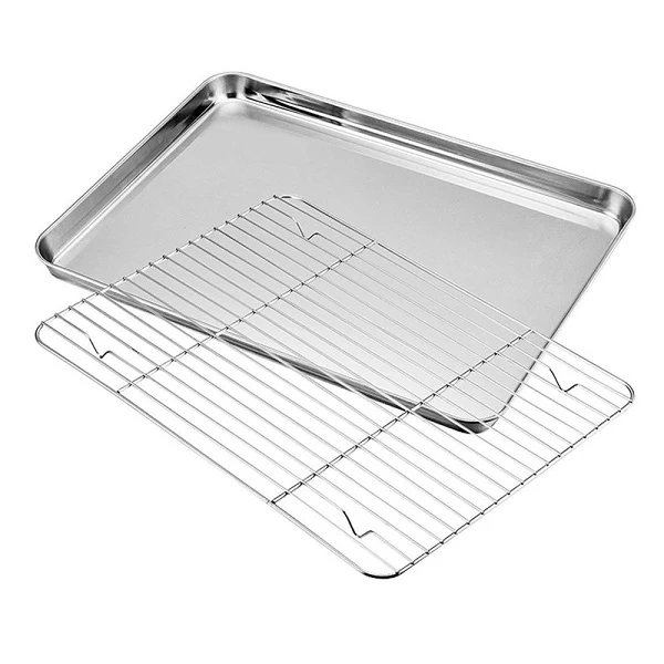 201/304 Stainless steel cooling rack with baking tray—TSCR03