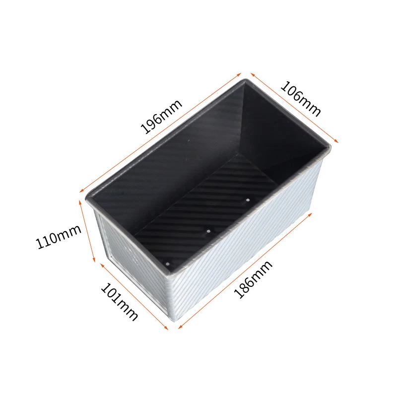 450g Corrugated Non Stick Bread Loaf Pan with Lid