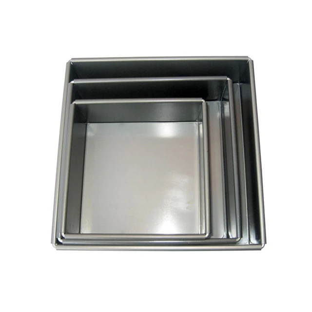 Plats à Panure En Inox - Lot De 4 Carrés + Pince, Pour Cuisine Et Présentation (16,5x2,5x1,8 Cm)