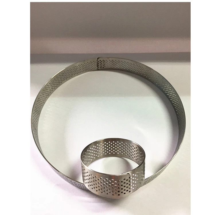 High quality stainless steel perforated tart ring TSTR02
