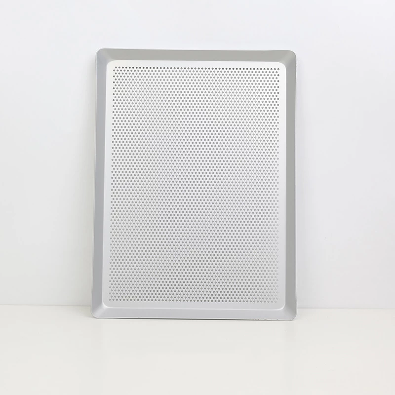 Small Aluminum Perforated Cookie Baking Sheet Tray