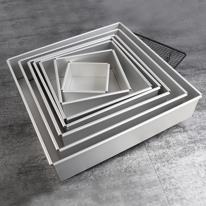 Square Cake Pans with Removable Bottom