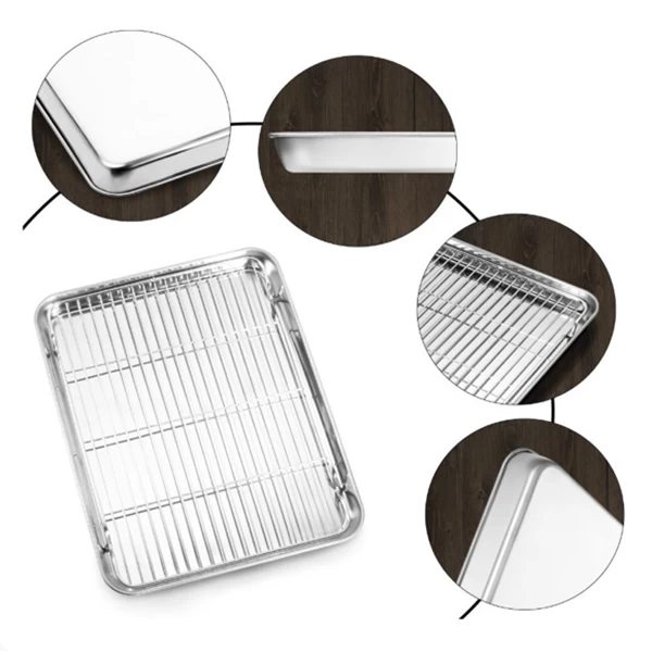 Stainless steel Baking tray and Cooling net Set