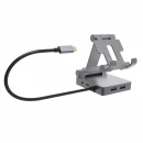 Китай Compact 7IN1 USB-C Многопортный адаптер с 4K HDMI, DisplayPort, USB 3,0 100 Вт PD, Ethernet, Audio и регулируемая подставка производителя
