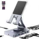 China Liga de alumínio premium 360 ° Rotativo Telefone dobrável e tablet com estação de docking multi-portão-personalização OEM disponível fabricante