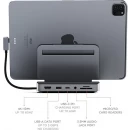 China USB-C Hub Docking Station with Aluminum Stand for iPad Pro | 6-in-1 iPad Pro USB-C Hub with 4K HDMI, PD Charging, USB-A, Audio, and SD Card Reader manufacturer