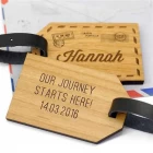 porcelana Etiquetas de regalo de madera personalizadas Fabricante de etiquetas de viaje de madera fabricante
