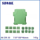 China PA66 instrument enclosure grenn color din rail box AK-DR-30 110*100*46mm manufacturer