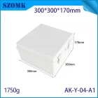 Cina AK-Y-04A1 ABS di plastica Copertura addominiera a copertura elettrica con piastra di montaggio 300x300x170mm produttore