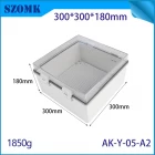 الصين AK-Y-05A2 Plastic Buckle Poincle مربع توزيع كهربائي مربع مقاوم للماء IP67 مع لوحة التثبيت 300x300x180mm الصانع