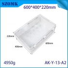 중국 AK-Y-13A2 투명 뚜껑 래치 스위치 박스 전기 캐비닛 인클로저 상자 전기 제어 상자 600x400x220mm 제조업체