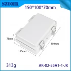 China Caixa de conexão elétrica AK-02-35A1-JK IP67 ABS POWER ENCLUISTO DE ENCONTRAÇÃO ELÉTRICA CASO DE JUNÇÃO DE VERCIMENTO PARA OUBRIO fabricante