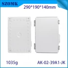 China AK-02-39A1-JK Electronics Solar Network Marine Outside Wire Cable Junction Box with Stainless Steel Hinged 290X190X140MM manufacturer