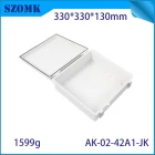 China AK-02-42A1-JK Waterproof Box 304 Stainless Steel Latch Outdoor Electrical Box For Marine Electrical Box for Power Supplies 330X330X130MM manufacturer