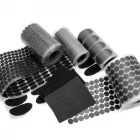 China Durable Industrial Strength Die-Cut Hook and Loop Fastener Dots Factory Supplier Nylon Polyester Material for Automotive Textile Applications manufacturer