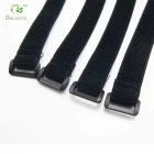 China Elastic Hook and Loop Strap with Plastic Buckle Supplier Durable Adjustable Fastener for Secure Tie manufacturer