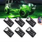 China All-aluminum 5-Sides RGB LED Rock Lights Kit Multicolor Neon Accent Music Underbody Lighting Underglow Kits with RF Controller for Off-Road Cars manufacturer