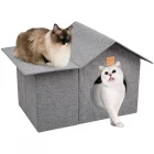 porcelana Fabricante de casas grandes para gatos resistentes a la intemperie para gatos de interior y exterior, refugio para gatos salvajes, casa para gatos al aire libre impermeable fabricante