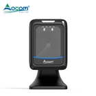 Chine OCBS-T288 OCOM Le plus nouveau lecteur de codes à barres à balayage automatique à grande vitesse USB 2D CMOS Qr Code Scanner de codes à barres de bureau pour supermarché fabricant