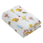 China 4/6 Layers 100% Cotton Kids Bath Towel Baby Muslin Brups Cloth manufacturer