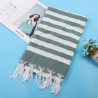 China Cheap Cotton Turkish Towel Beach Towel With Tassel manufacturer