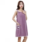 China Coral Velvet Bath Skirt Wearable Bath Towel manufacturer