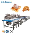 Çin Çok Fonksiyonlu Otomatik Kurabiye Bisküvi Gofret Muffin Ekmek Çörek Paketleme Besleme Hattı Üreticileri üretici firma