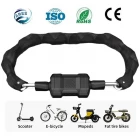 China Bike Chain Lock with Combined Electronic & Mechanical Lock manufacturer