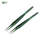 China BST-Y22 mobile phone repair fingerprint flying wire tweezers titanium alloy mobile phone repair tweezers precision fingerprint flying wire tweezers straight tip hand polished super hard special tip manufacturer