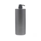 China 1.5L Black Cylinder Round Shampoo Bottle manufacturer