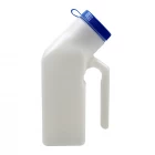 Chiny 1L HDPE Plastikowa butelka na mocz z pokrywką producent