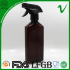 China Frasco de embalagem de spray líquido âmbar 450ML fabricante