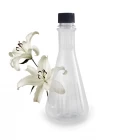 China Erlenmeyer Conical Flask Shape 12 oz 380ml Plastic Juice Bottles manufacturer