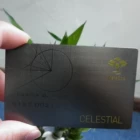 China Custom Embossed Black Membership Metal Card manufacturer