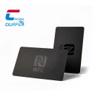 China Fábrica atacado NFC PVC cartão inteligente completo preto Matt acabamento NFC Social Media Cartão fabricante