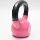 China Fitness colorful vinyl dipping cast iron kettlebell manufacturer