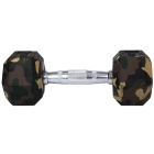 China Fitness training Rubber hex dumbbells camouflage color fitness dumbbell manufacturer
