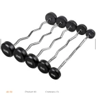 China Gym Fitness weight lifting Curl Fixed PU Urethane coated barbell fabricante