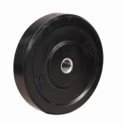 China High Quality Weight Lifting Solid Black Rubber Bumper Plate From China fabricante