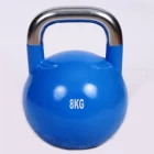 Chiny Pro grade colorful high performance men and women use steel competition kettlebell producent