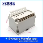 China 110 * 75 * 71mm ABS Din Rail PLC Caixa de alojamento plástico industrial SZOMK Equipamento / AK-DR-44 fabricante