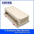 China Gehäuse Expertenfirma SZOMK Din Rail Serie Kunststoff Projektgehäuse für elektronische Geräte AK-P-25 200 * 110 * 60mm Hersteller