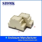 中国 87 * 60 * 35mm SZOMK熱い販売ABS材料エレクトロニクスプロジェクトボックス/ AK80001のためのプラスチック製のDinレールPLCエンクロージャ メーカー