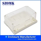 porcelana Caja de riel DIN de plástico ABS con cubierta transparente para PLC AK-P-13c 155 * 110 * 60 mm fabricante