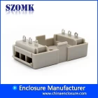 China abs electrical  small electronics  plastic din rail box AK-DR-27 80x71x43mm manufacturer