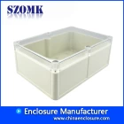 China ABS material IP68 waterproof plastic junction box with transparent lid AK10518-A2  204*143*78mm manufacturer