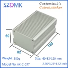 Китай Anodize Enclosure Aluminum Extrusion PCB Housing Box Electronic Shell AK-C-C47 60*82*120mm производителя
