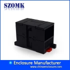 China abs black color for din rail plc enclosures industrial box AK-DR-34 93*61*45mm manufacturer