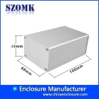 China Extruded Aluminum enclosure SZOMK electronic Junction Box for PCB AK-C-B3 43 X 66 X 100mm manufacturer