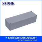 China Extruded die cast aluminium enclosure waterproof PCB holder junction box for electronics AK-AW-23 250 X 80 X 64 mm manufacturer